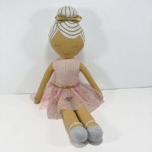 Ballerina Doll Cloth Fabric Pink Tulle Dress Plush Toy Nursery Decor